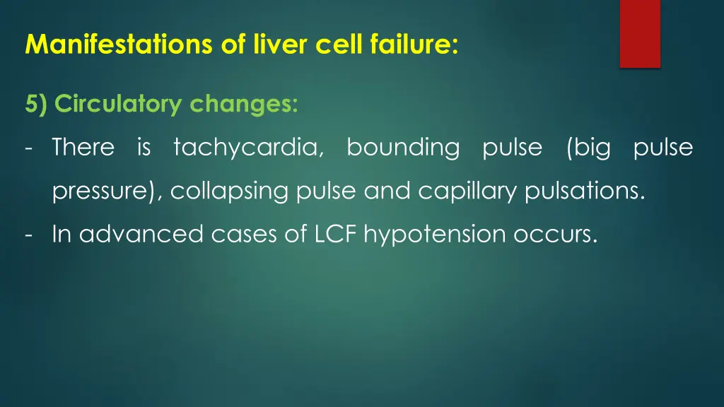manifestations of liver cell failure 5