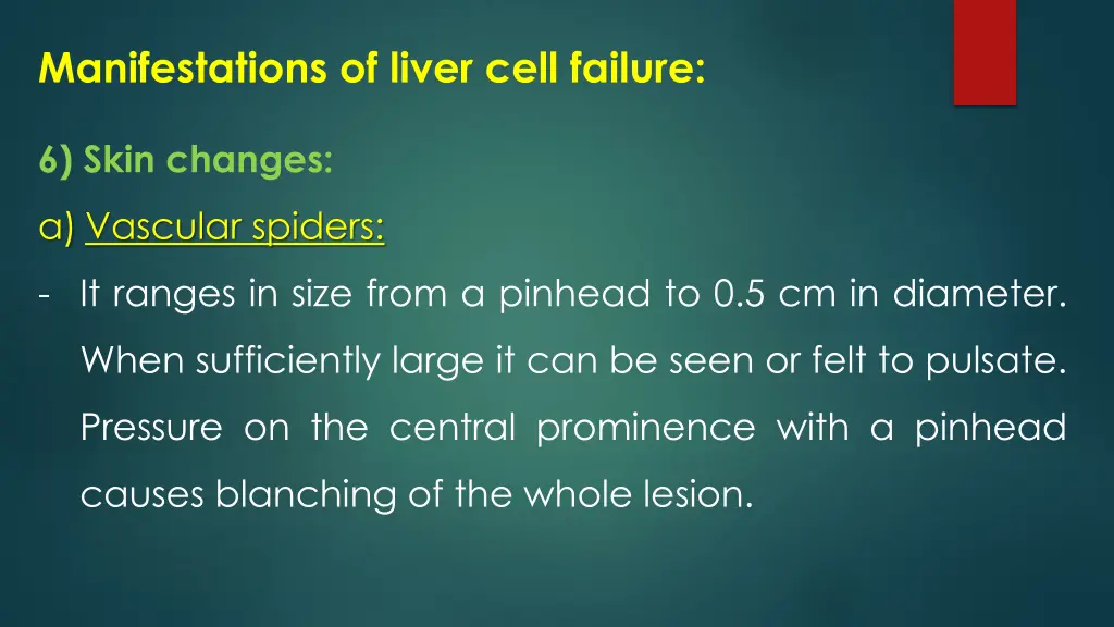 manifestations of liver cell failure 7
