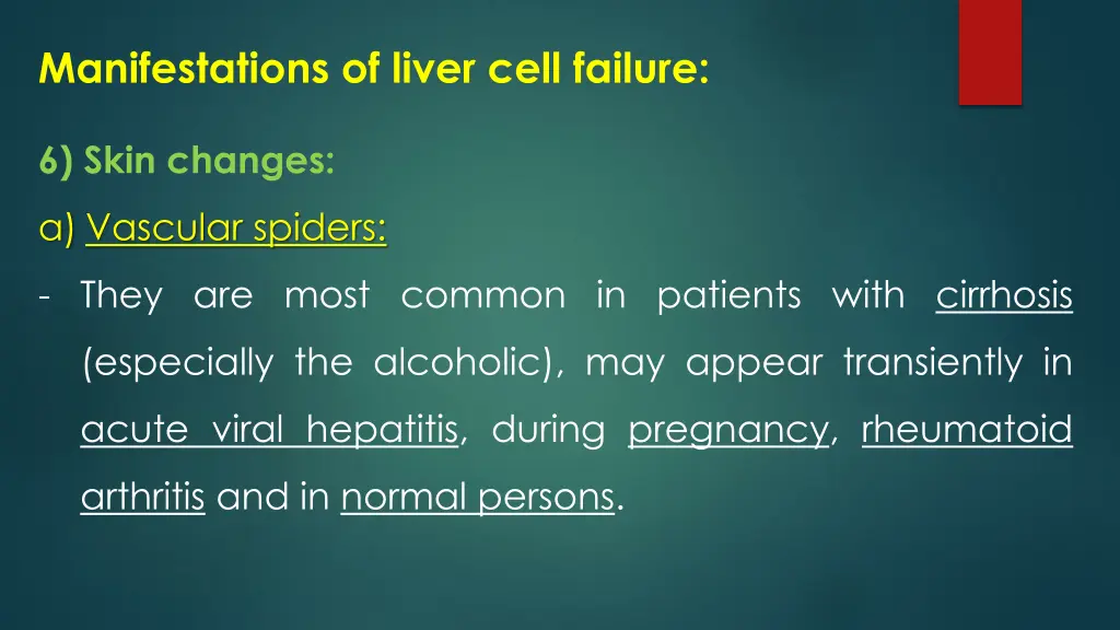 manifestations of liver cell failure 8