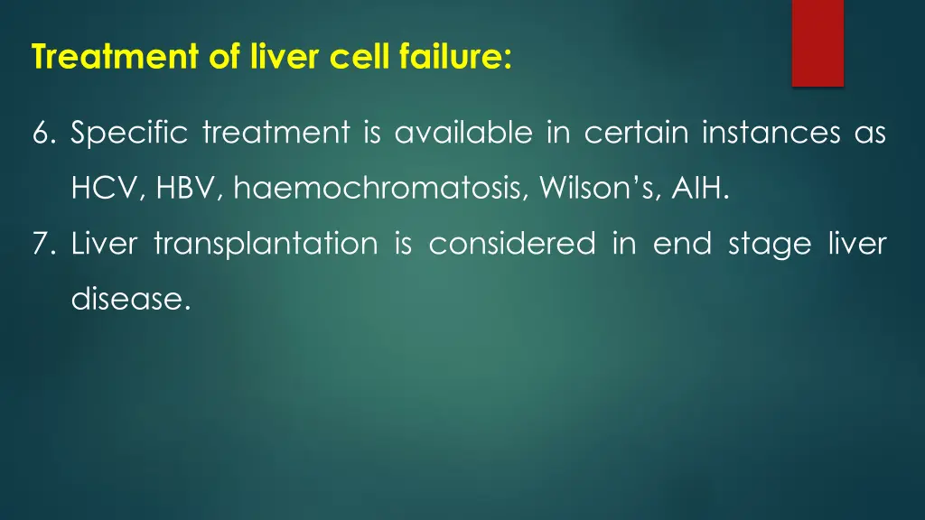 treatment of liver cell failure 1