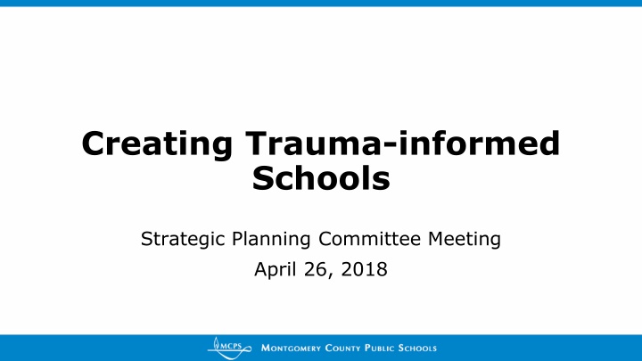 creating trauma informed schools