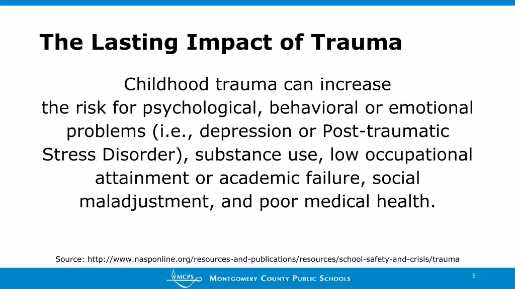 the lasting impact of trauma