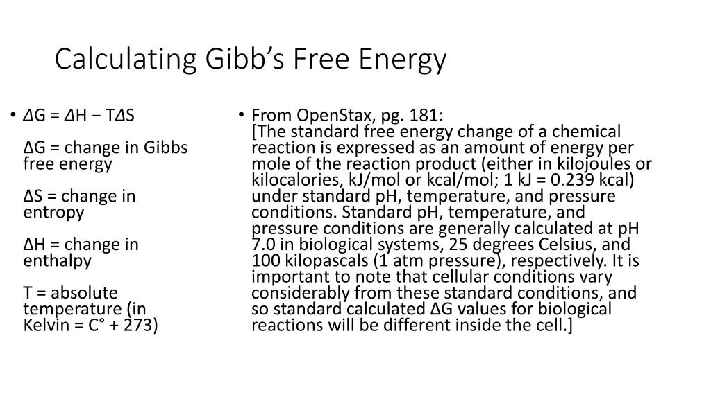 calculating gibb s free energy
