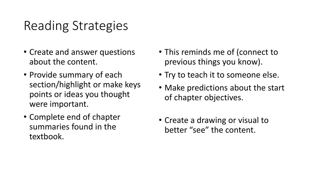 reading strategies