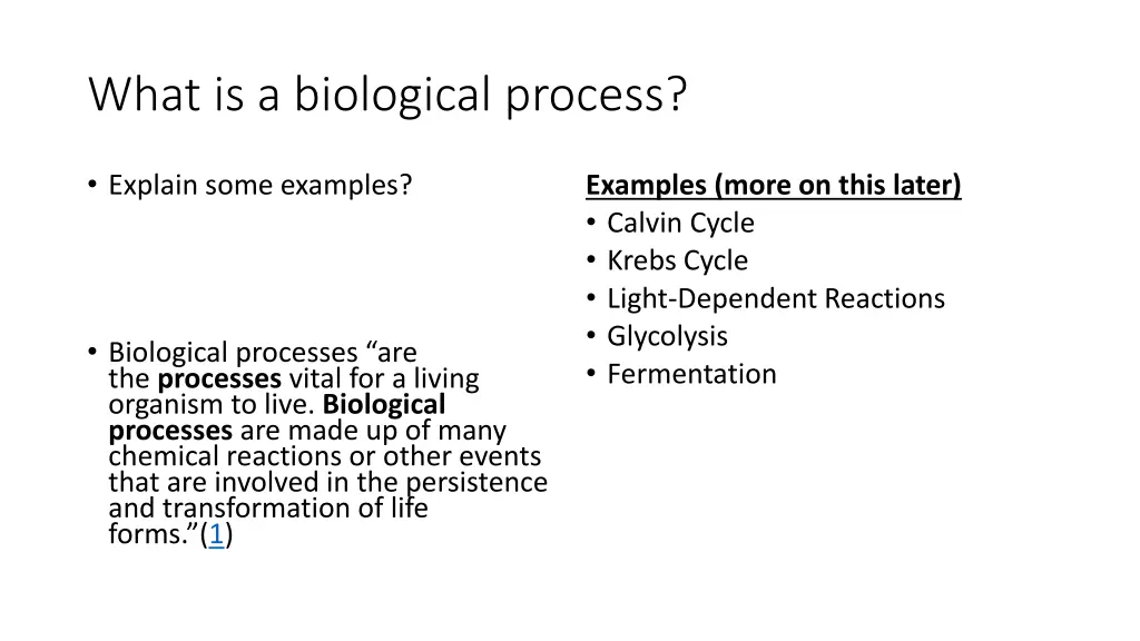 what is a biological process