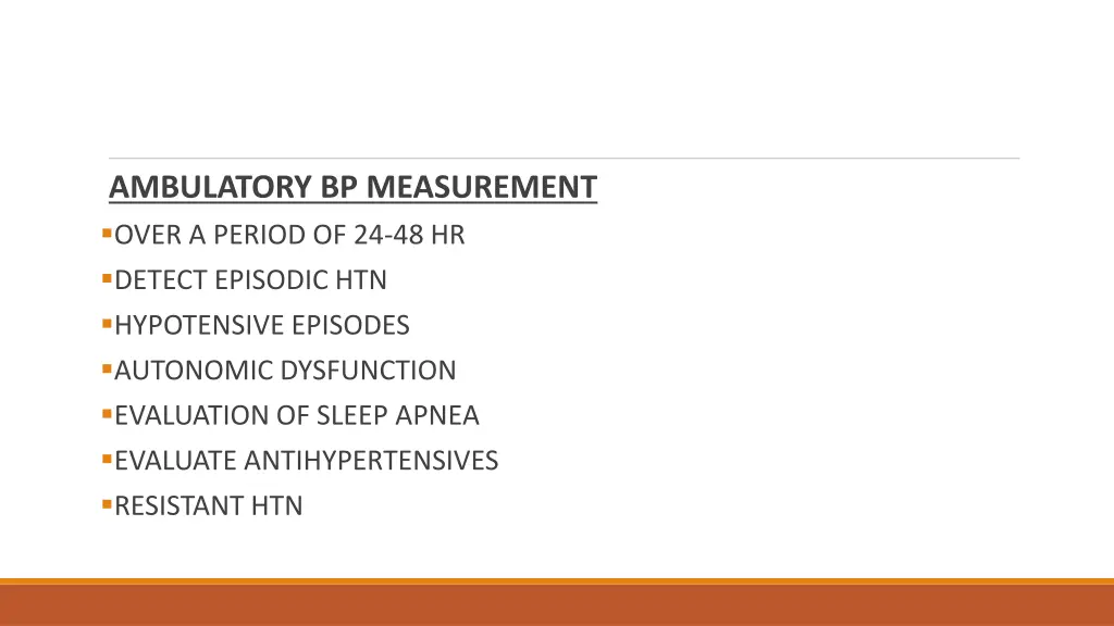 ambulatory bp measurement over a period