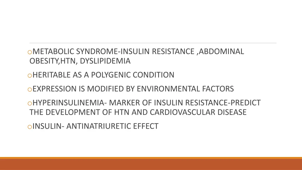 o metabolic syndrome insulin resistance abdominal