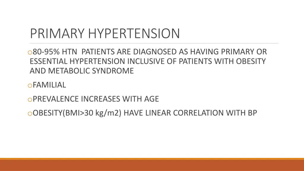primary hypertension