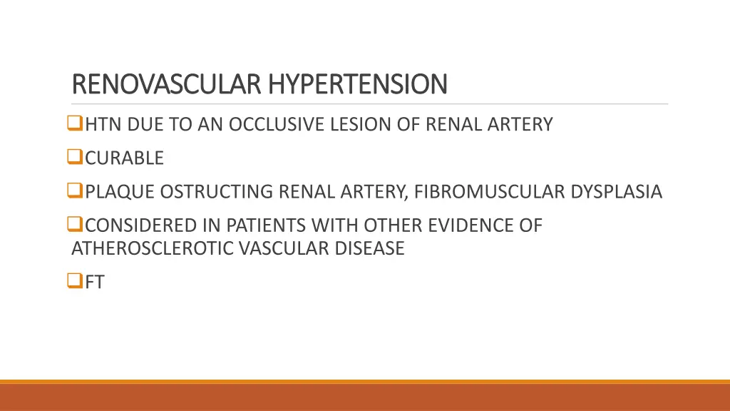 renovascular hypertension renovascular