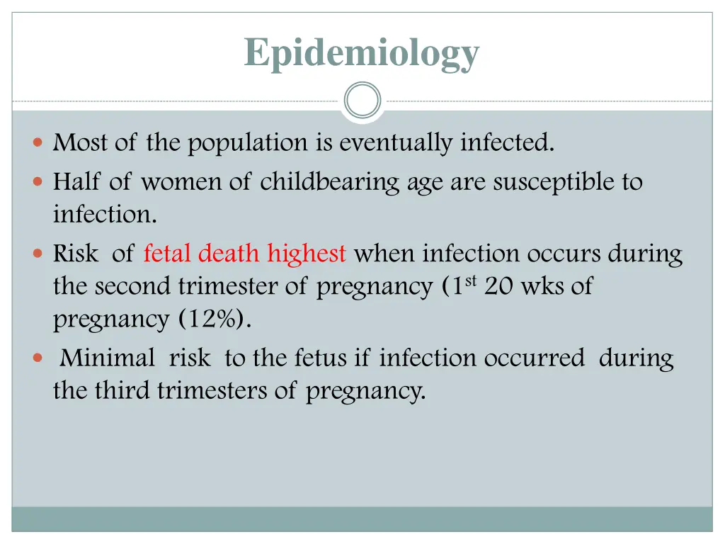 epidemiology
