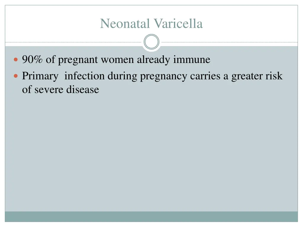 neonatal varicella