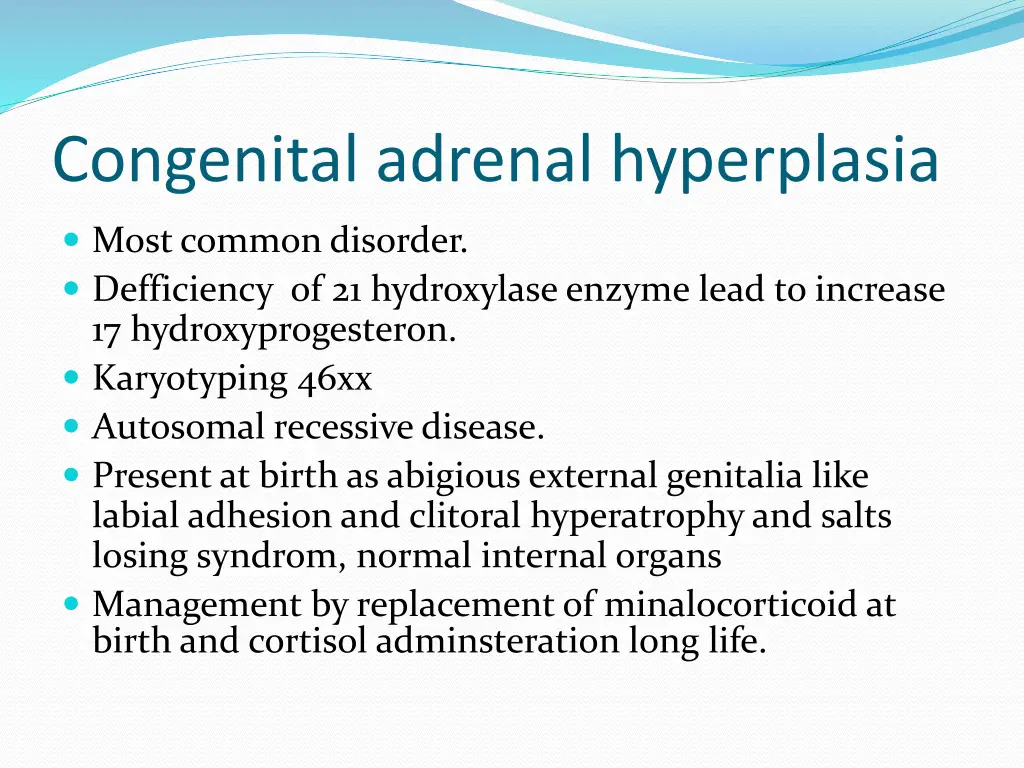 congenital adrenal hyperplasia