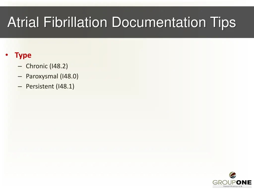 atrial fibrillation documentation tips