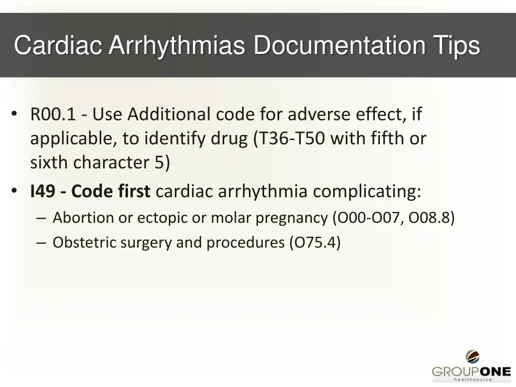 cardiac arrhythmias documentation tips 2