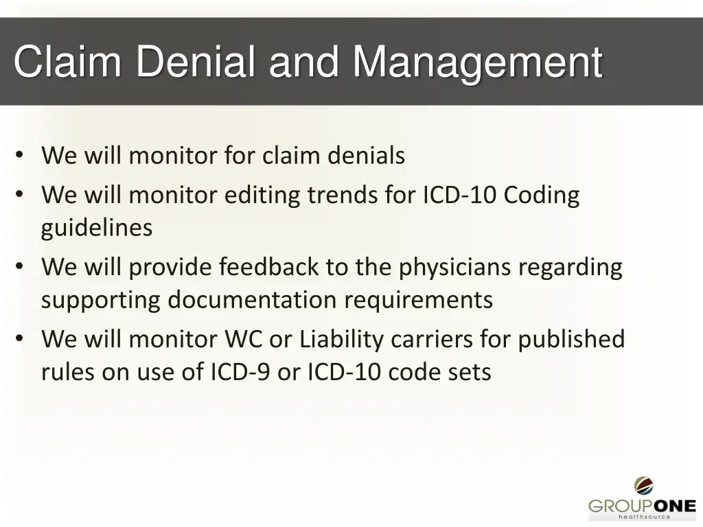 claim denial and management