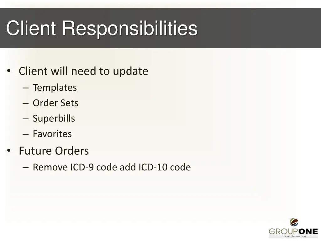client responsibilities