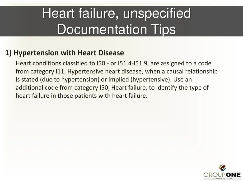 heart failure unspecified documentation tips 1