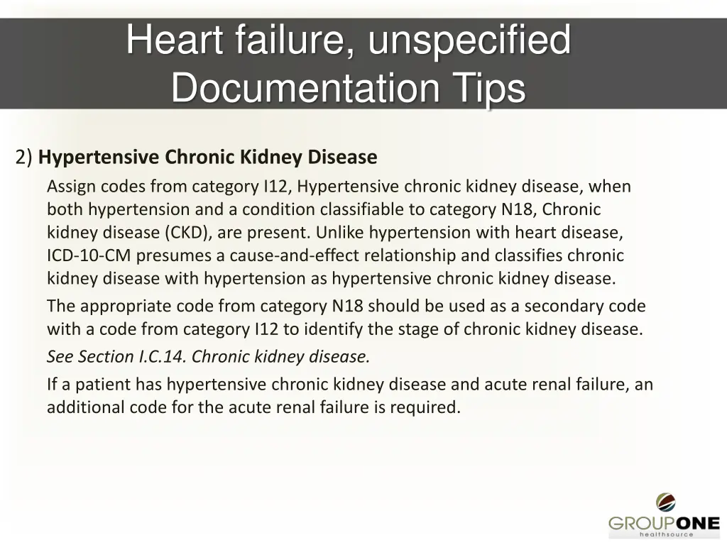 heart failure unspecified documentation tips 2