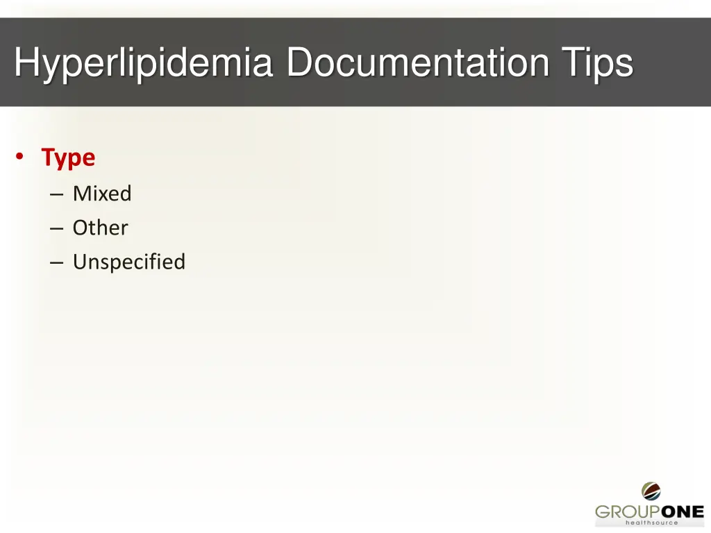 hyperlipidemia documentation tips