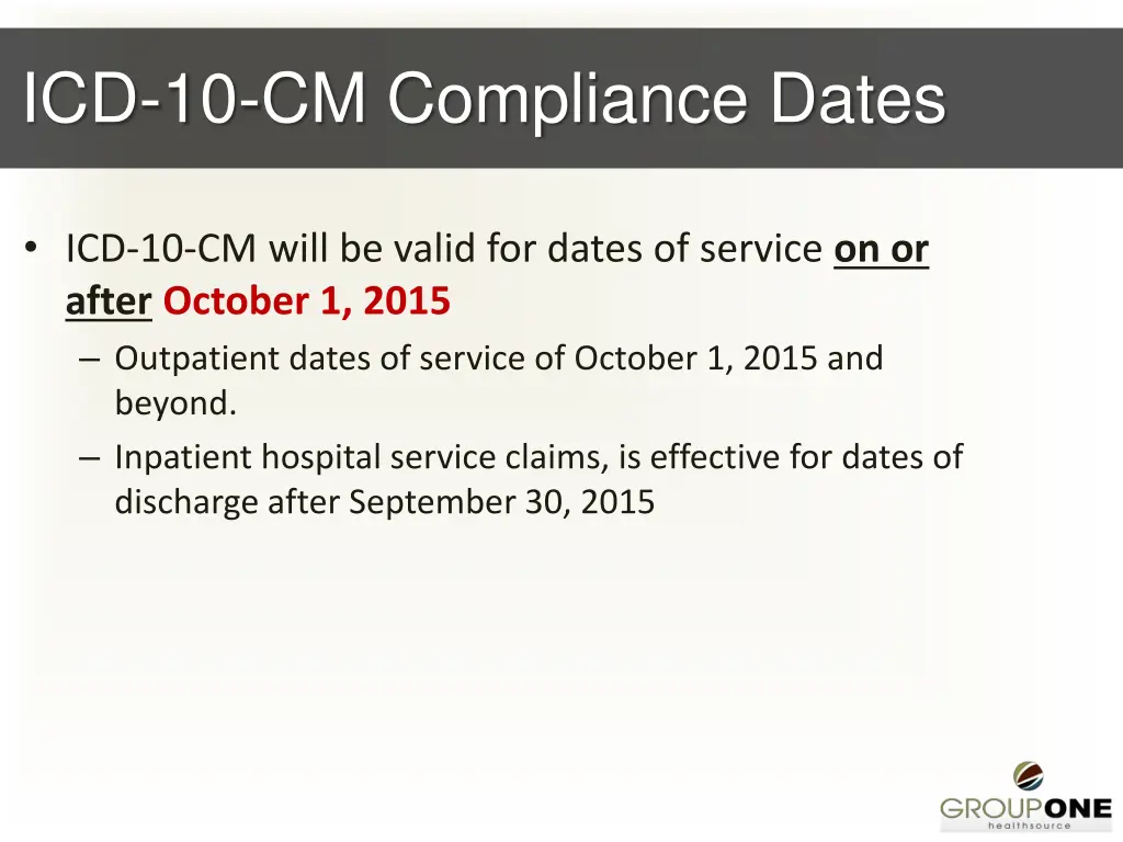 icd 10 cm compliance dates