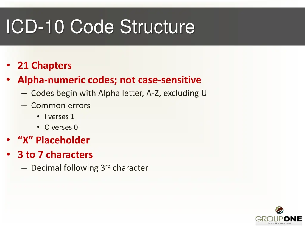 icd 10 code structure