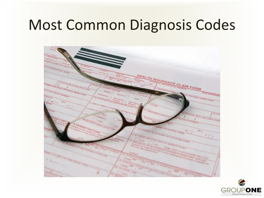 most common diagnosis codes