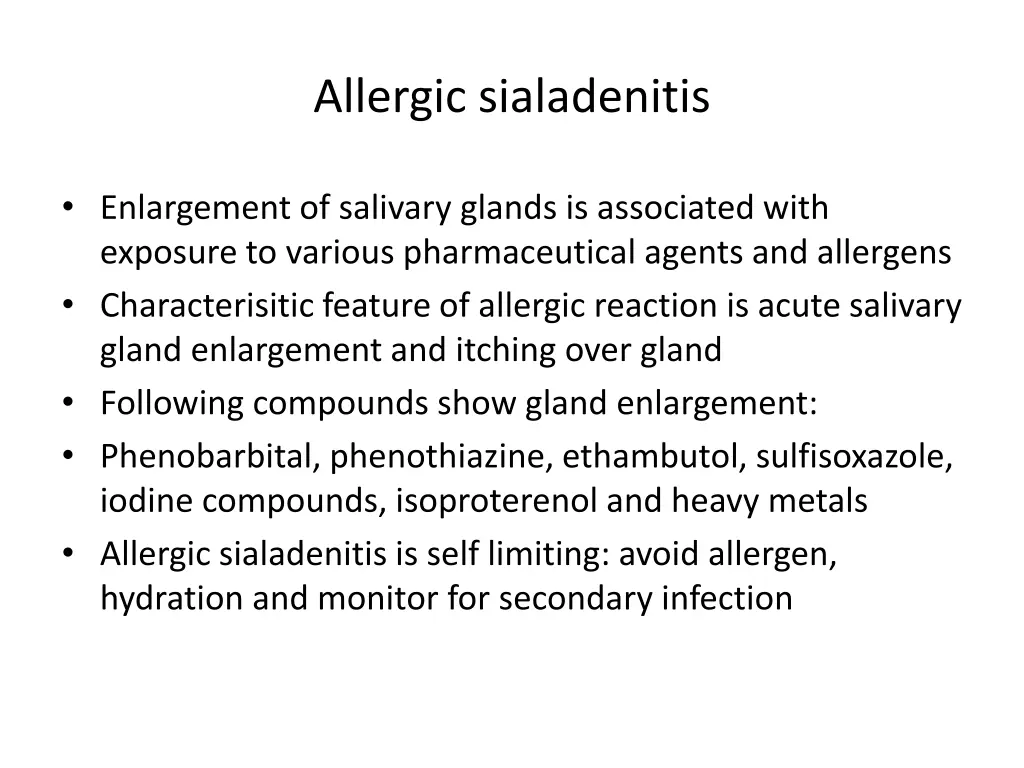 allergic sialadenitis
