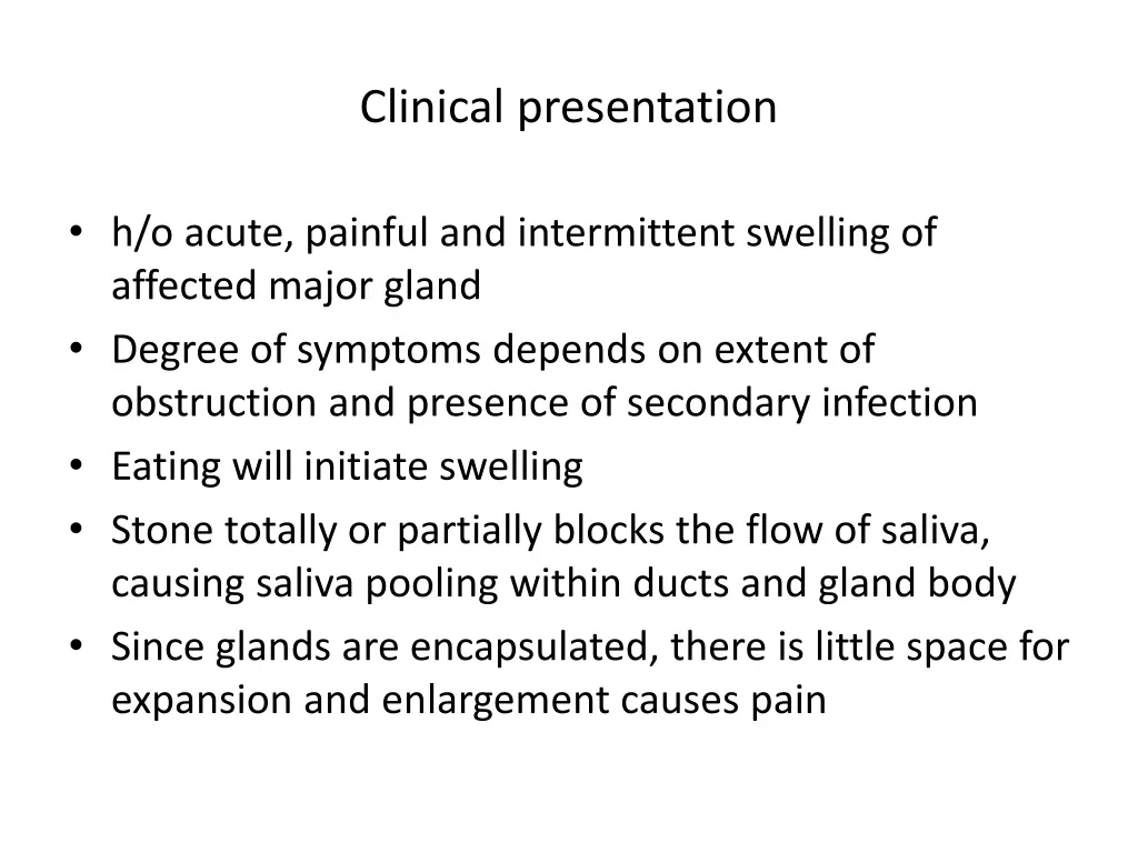 clinical presentation