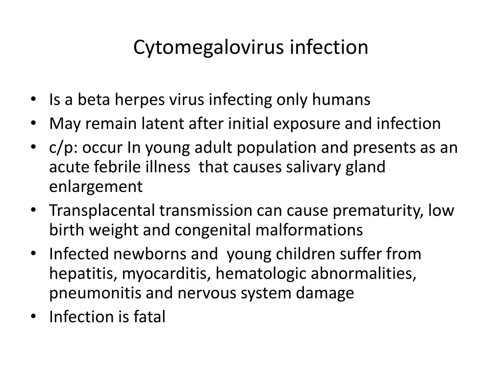 cytomegalovirus infection