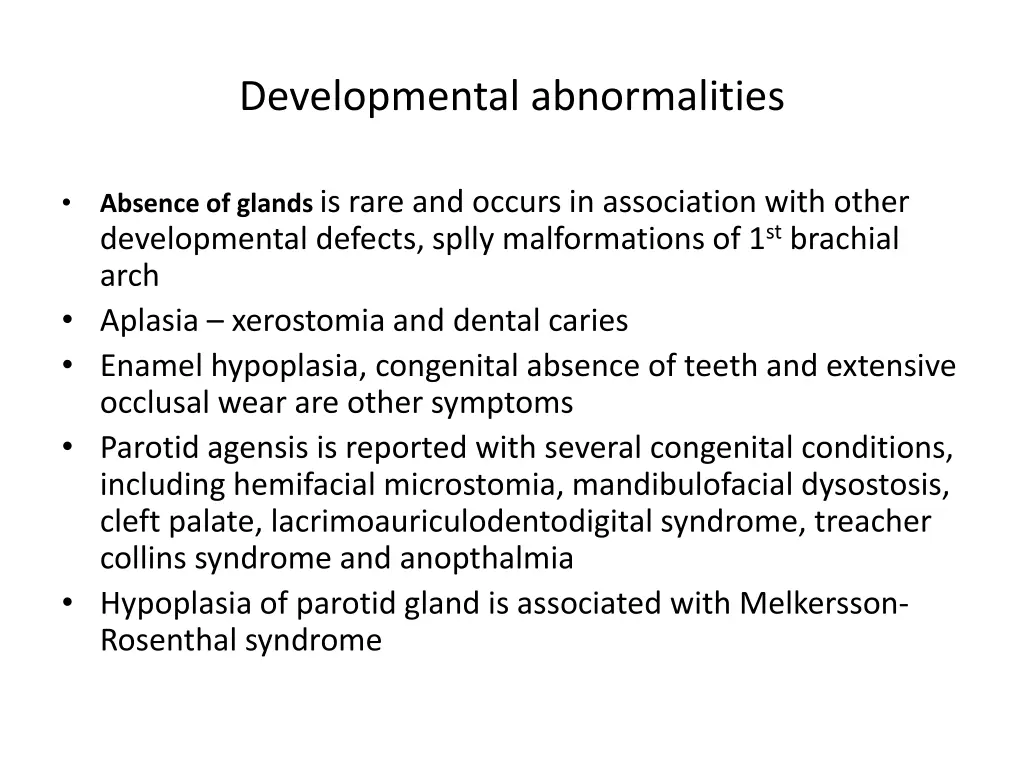 developmental abnormalities