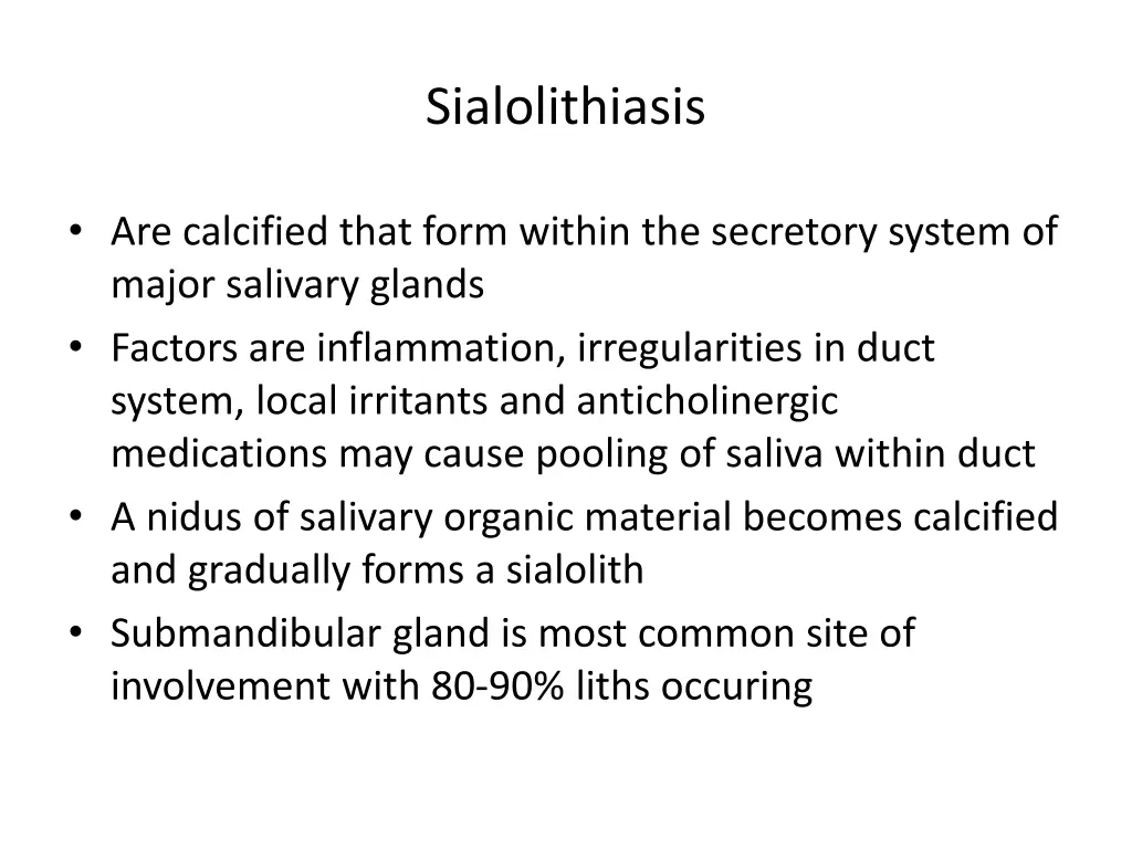 sialolithiasis