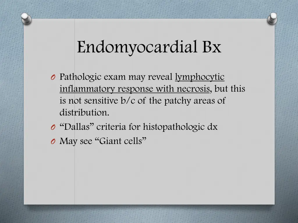 endomyocardial bx