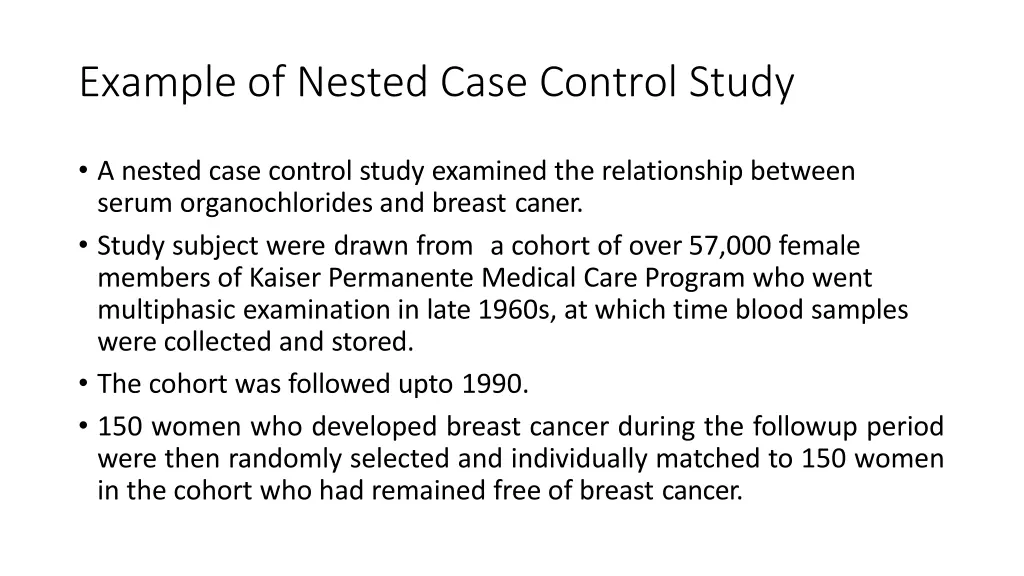 example of nested case control study