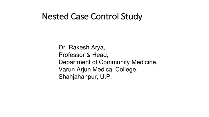 nested case control study nested case control