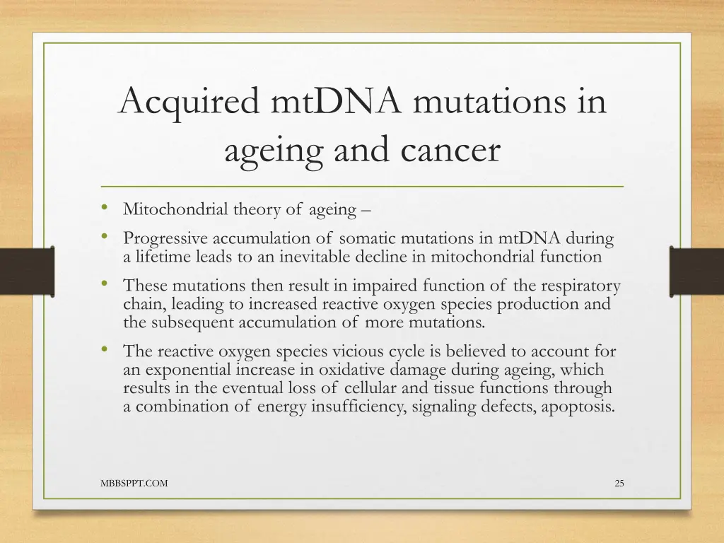 acquired mtdna mutations in ageing and cancer