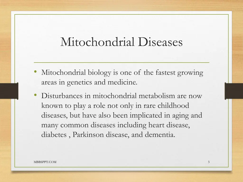 mitochondrial diseases 2