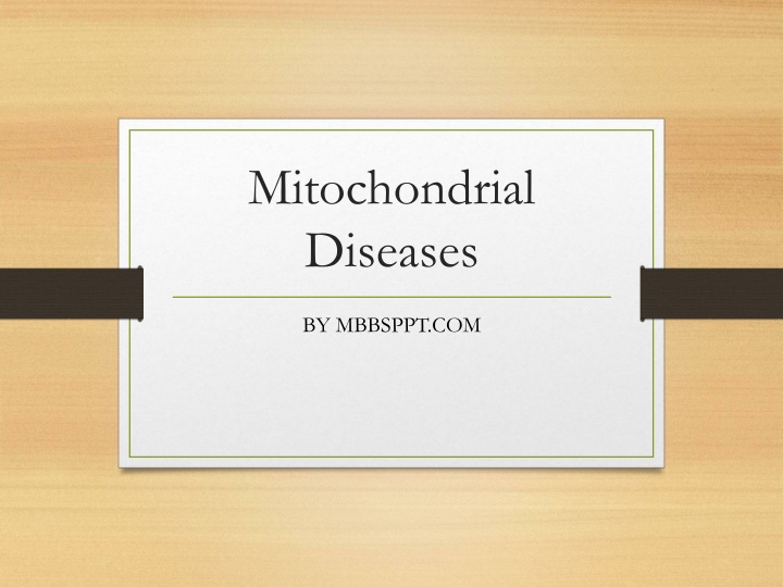 mitochondrial diseases