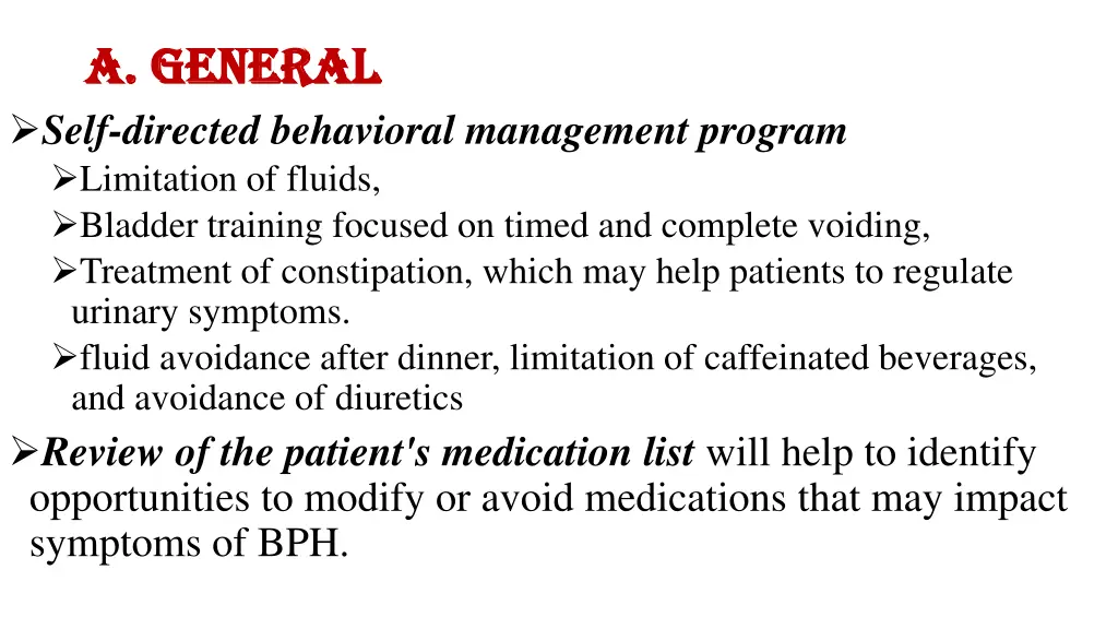 a general a general self directed behavioral