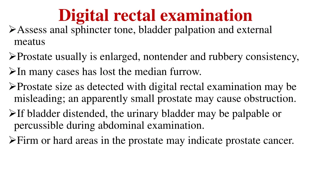 digital rectal examination assess anal sphincter