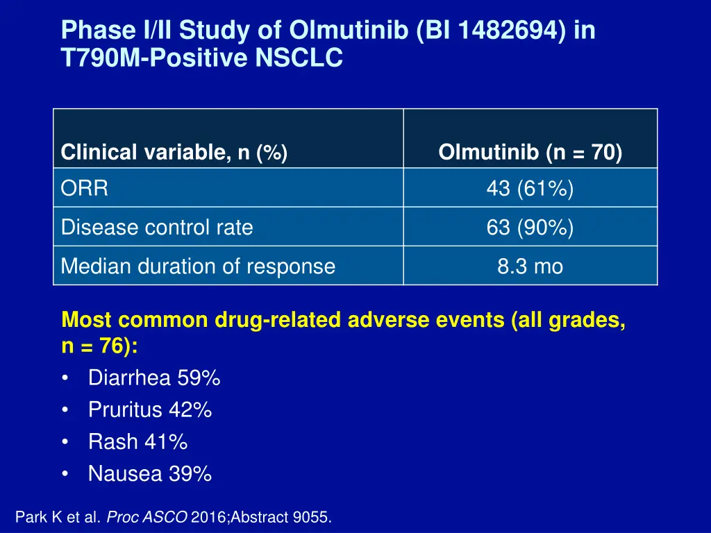 phase i ii study of olmutinib bi 1482694 in t790m