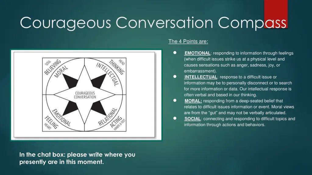 courageous conversation compass