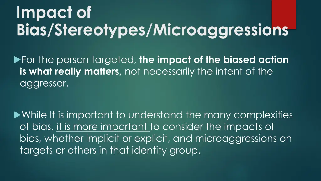 impact of bias stereotypes microaggressions