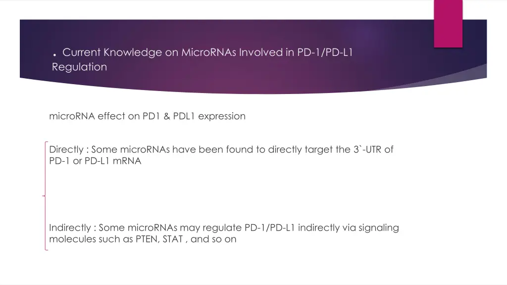 current knowledge on micrornas involved