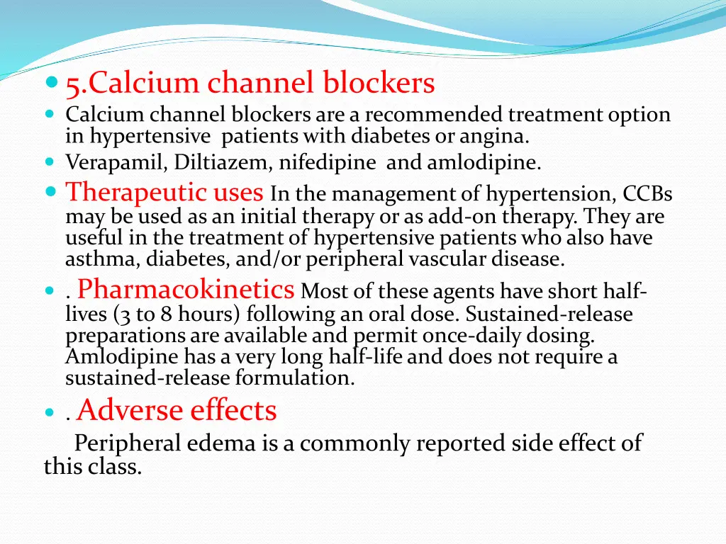 5 calcium channel blockers calcium channel