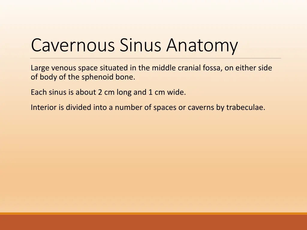 cavernous sinus anatomy