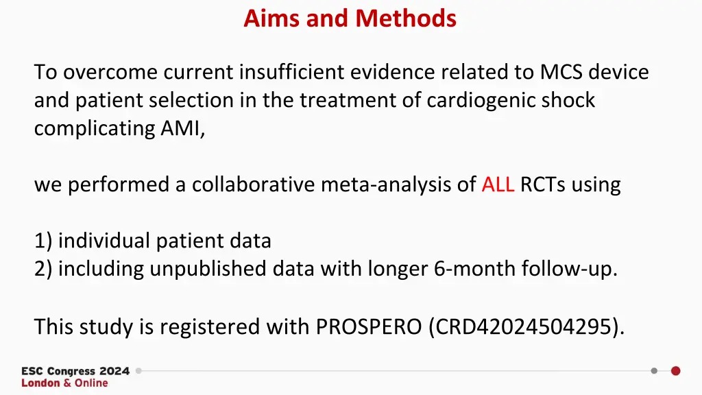 aims and methods