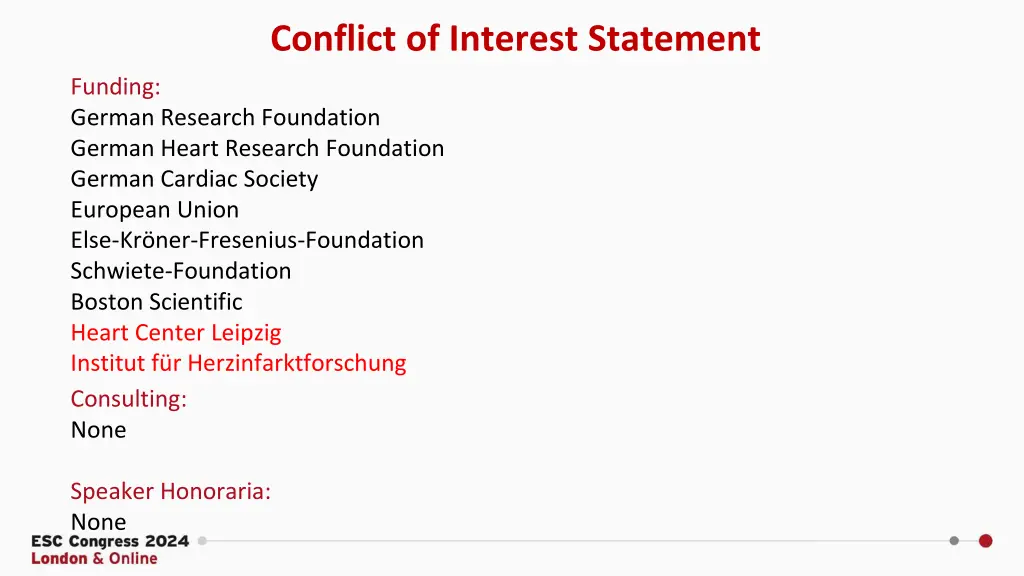 conflict of interest statement