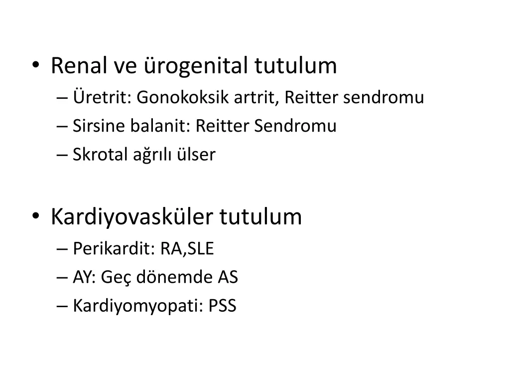 renal ve rogenital tutulum retrit gonokoksik