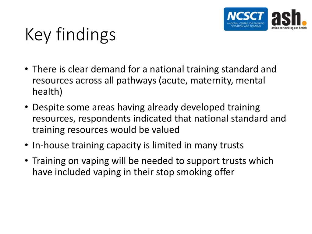 key findings