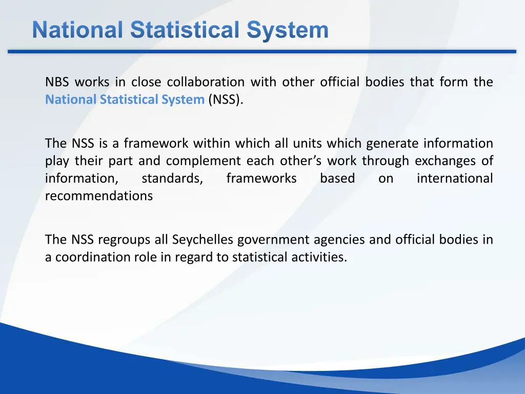 national statistical system